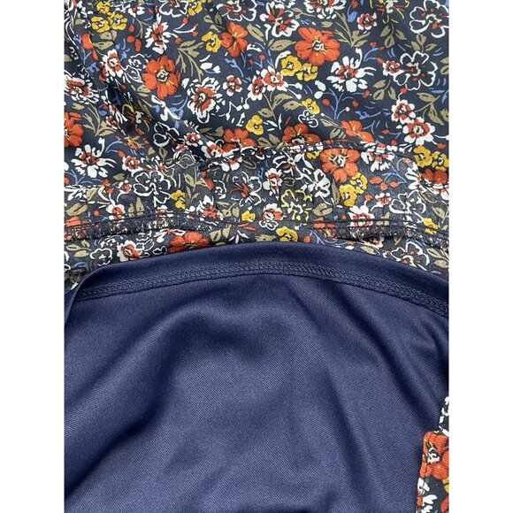 by&by Womens Juniors SMALL Navy Floral Flutter Sleeve Chiffon DRESS NWT NEW - Picture 3 of 10